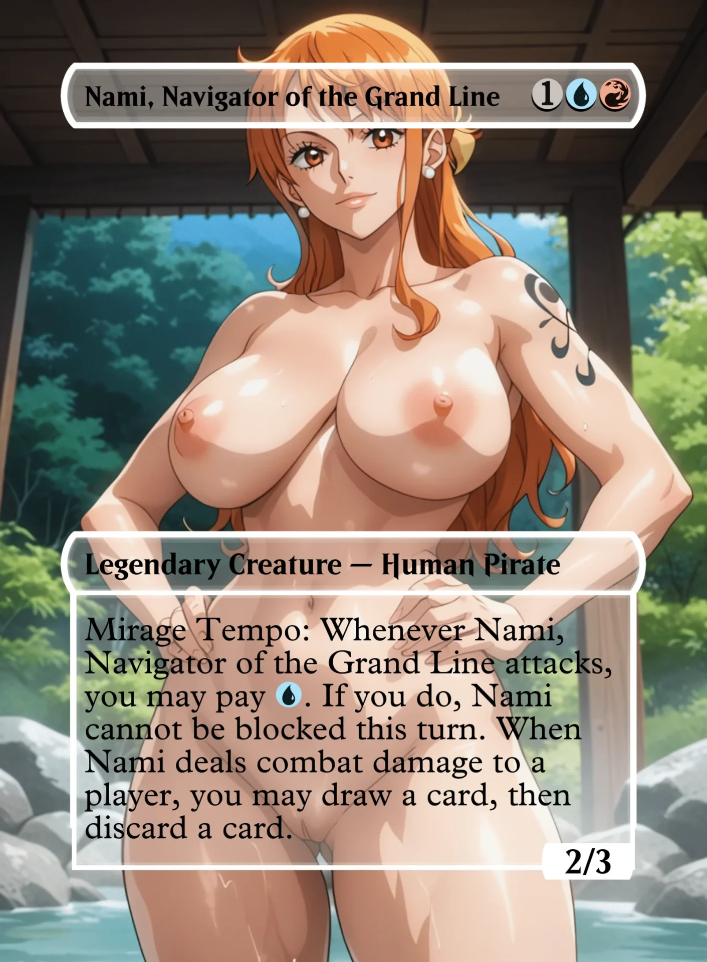 Nami, Navigator of the Grand Line — holographic One Piece card