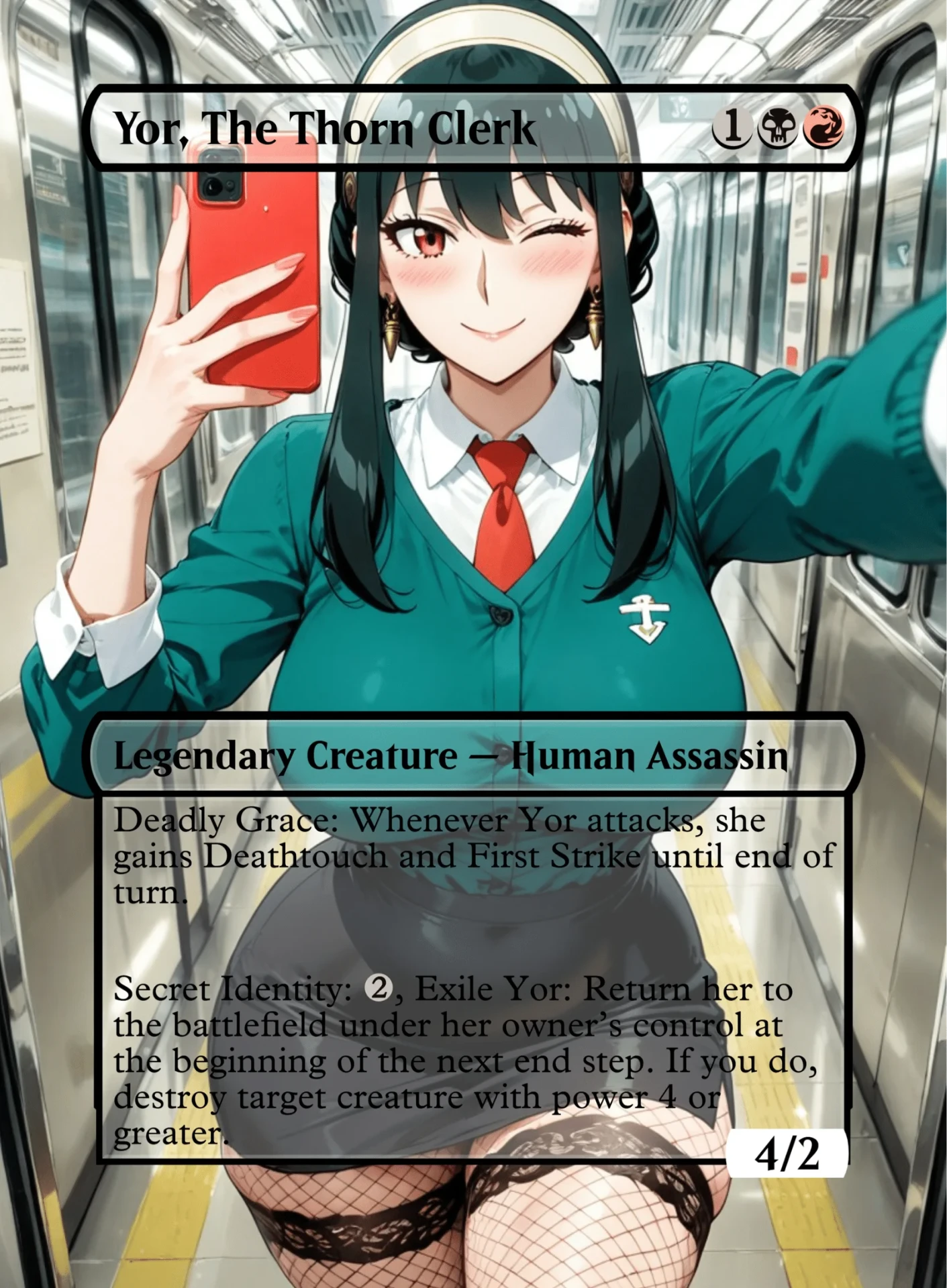 Yor, The Thorn Clerk — holographic Yor card