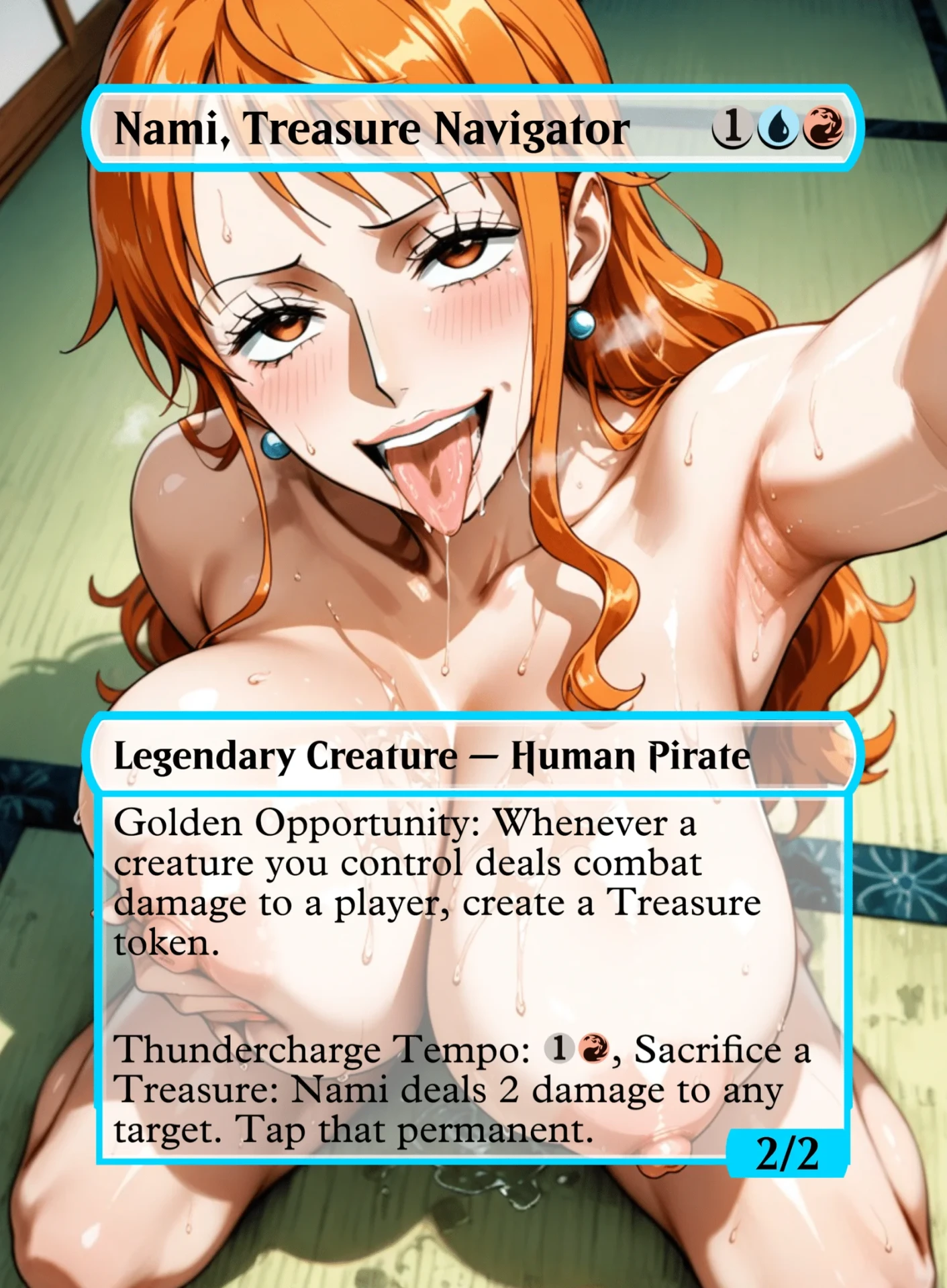 Nami, Treasure Navigator — holographic One Piece card