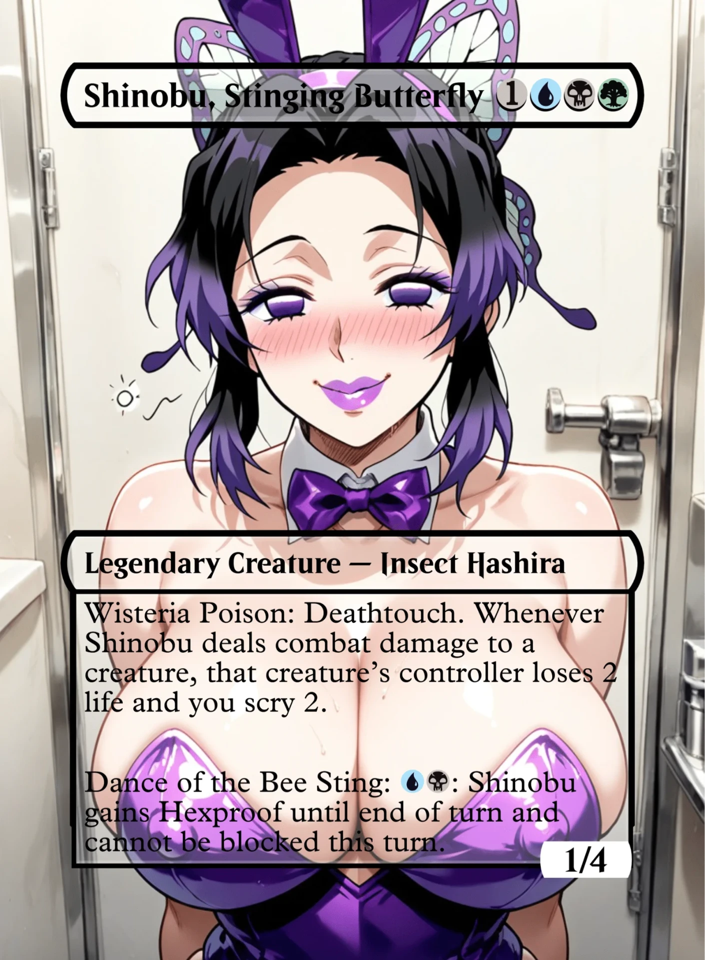 Demon Slayer holographic card sample