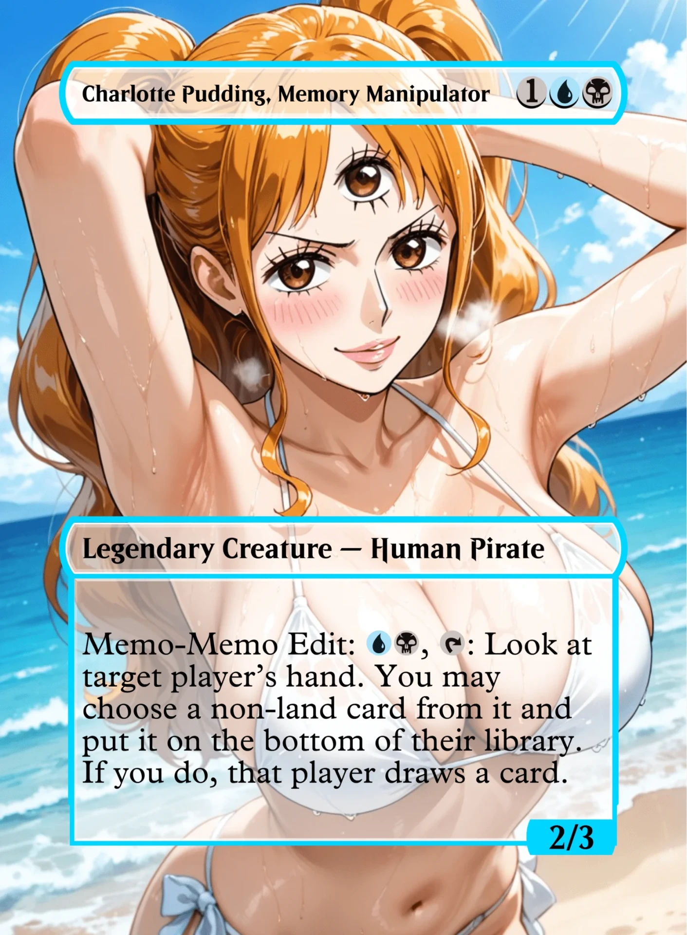 Charlotte Pudding, Memory Manipulator — holographic One Piece card