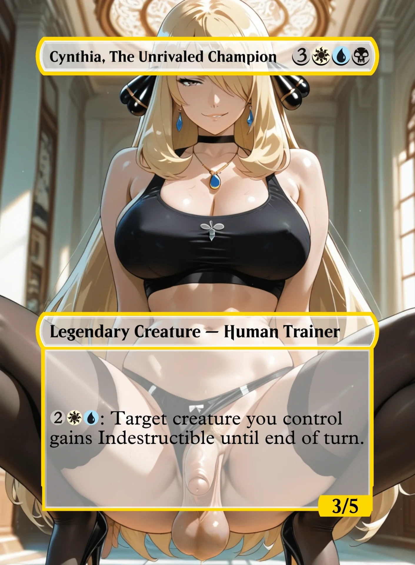 Cynthia, The Unrivaled Champion — holographic Pokemon card