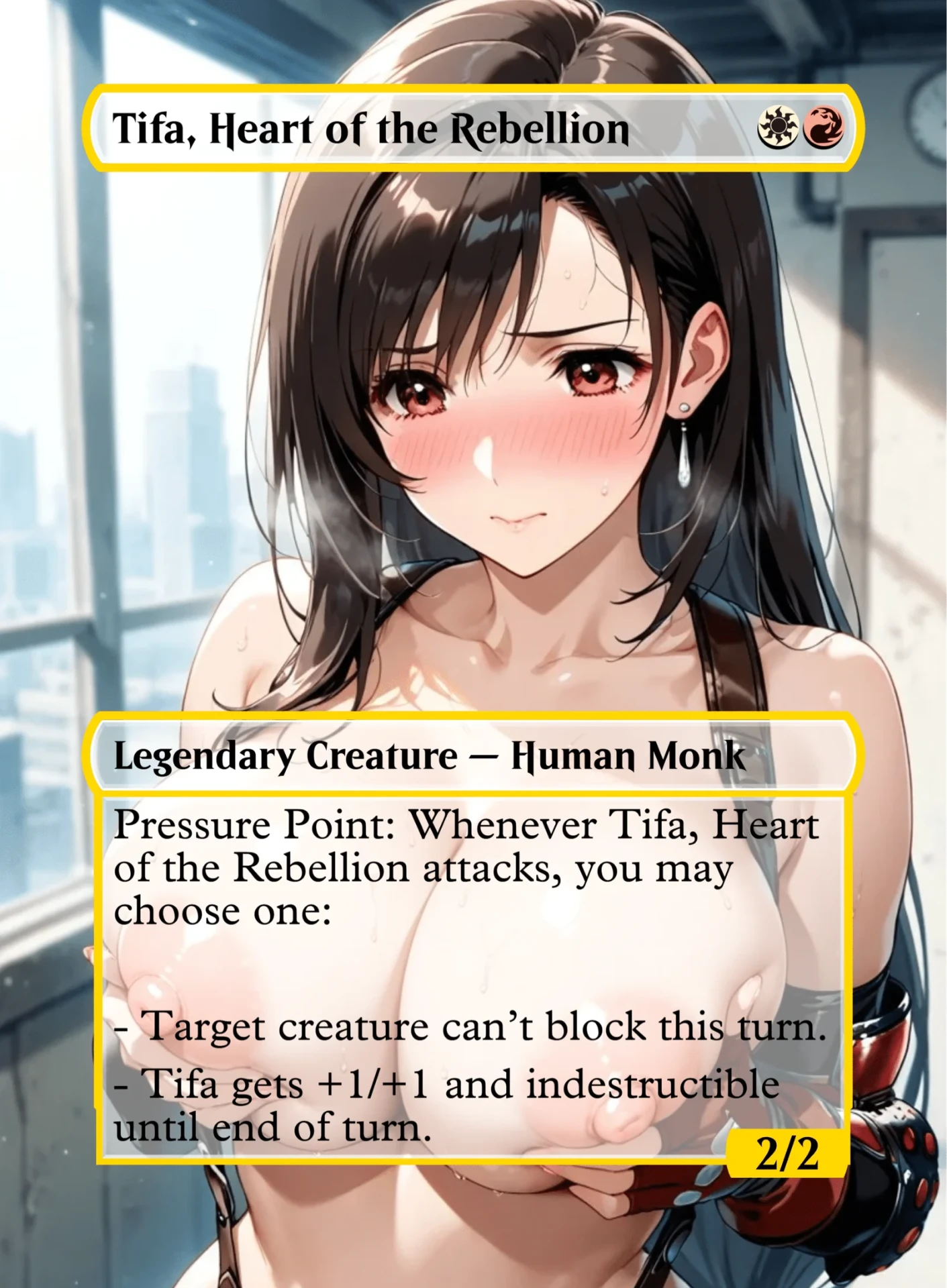 Tifa, Heart of the Rebellion — holographic Tifa card