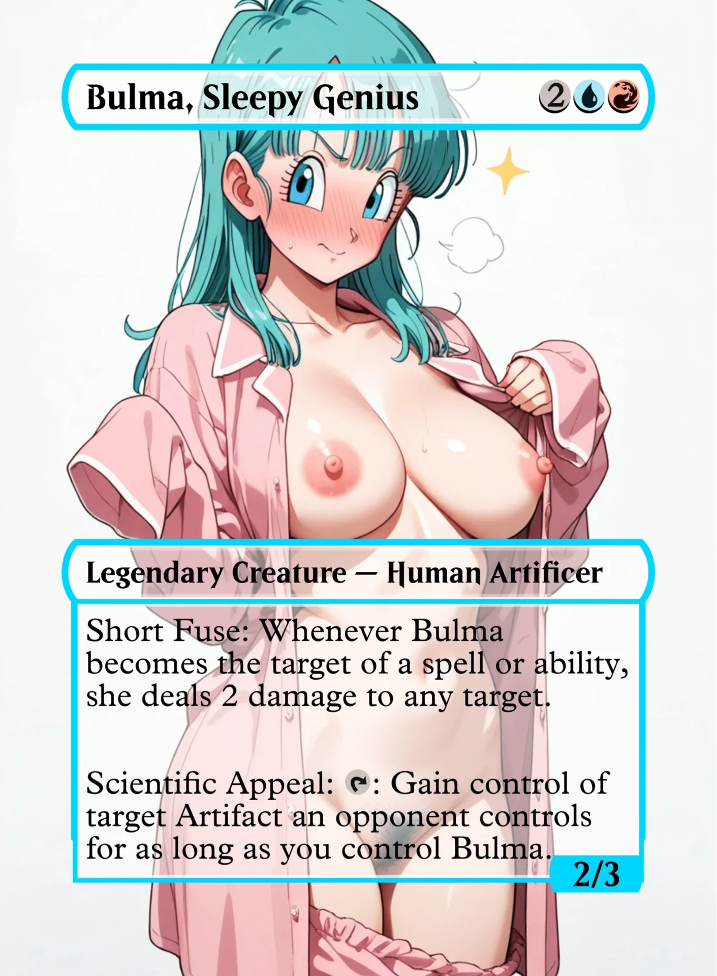 Bulma, Sleepy Genius — holographic Dragon Ball card