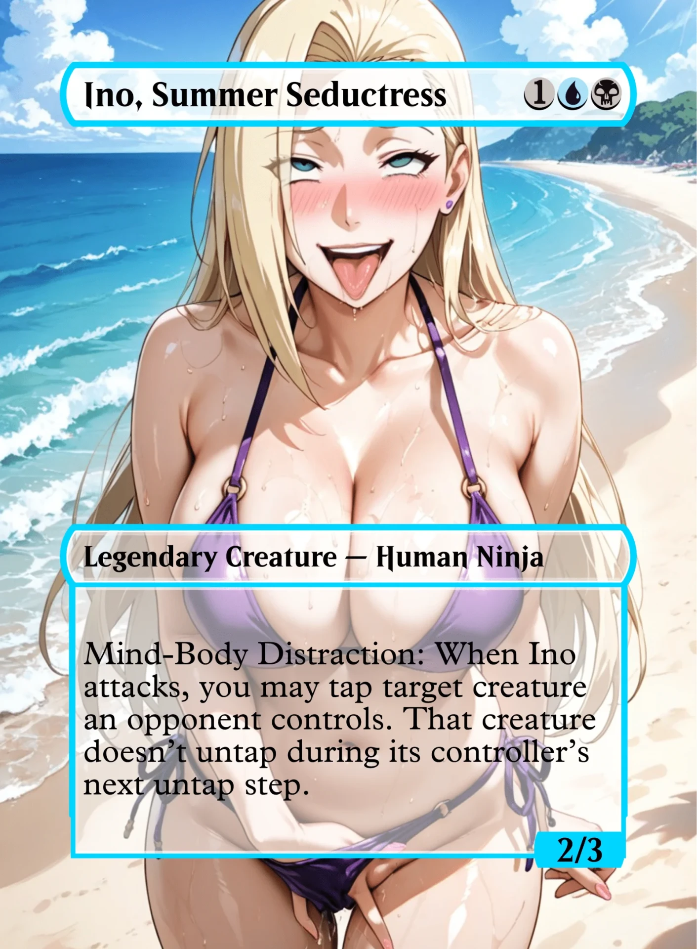 Ino, Summer Seductress — holographic Naruto card