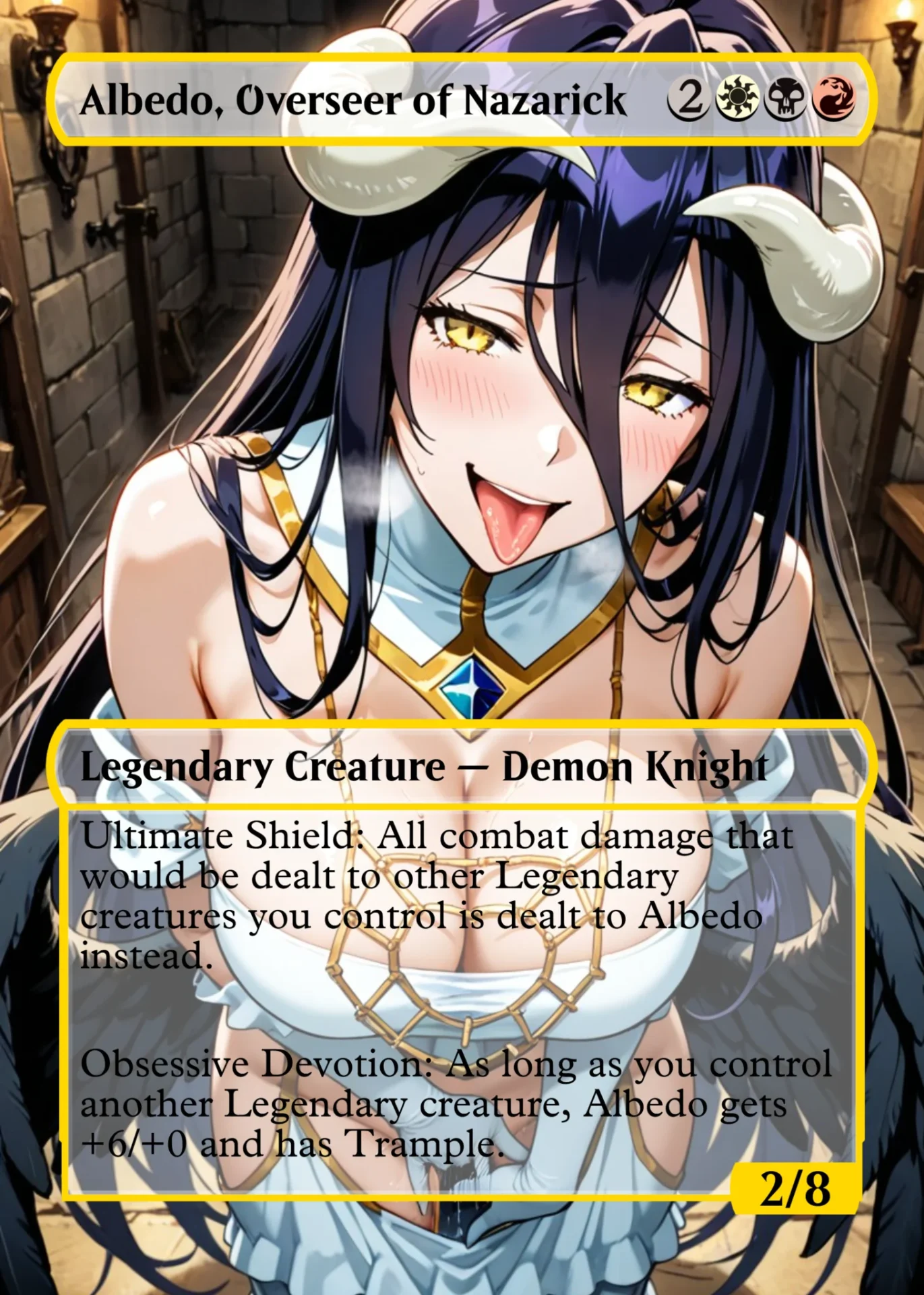Albedo, Overseer of Nazarick — holographic Albedo card