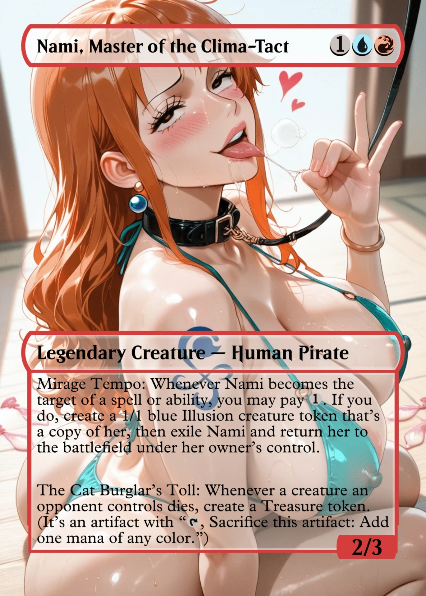 Nami, Master of the Clima-Tact — holographic One Piece card