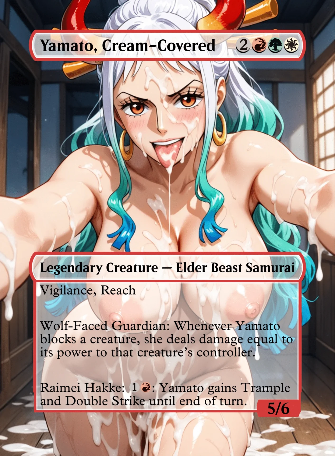 Yamato, Cream-Covered — holographic Yamato card