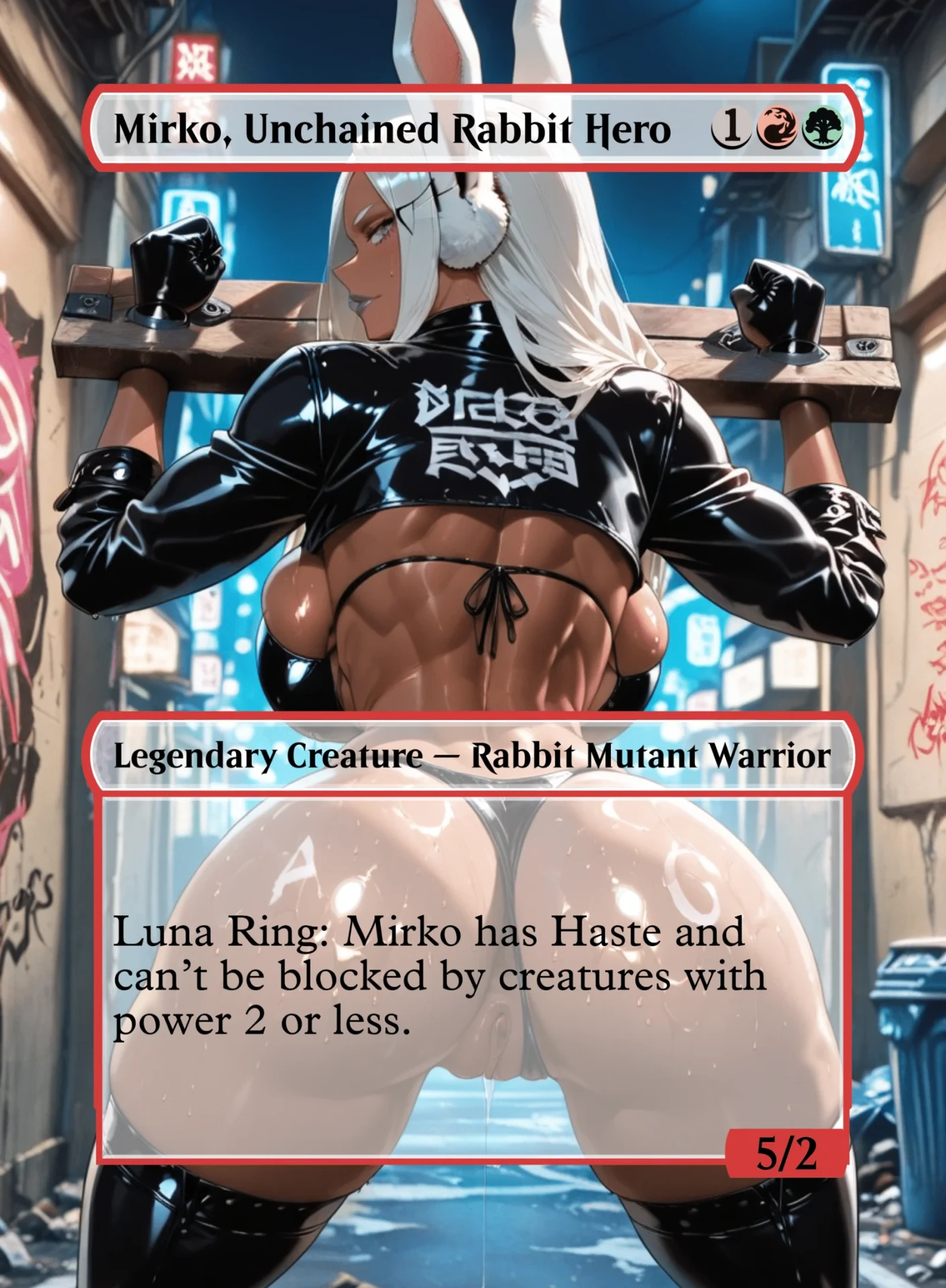 Mirko, Unchained Rabbit Hero — holographic Mirko card